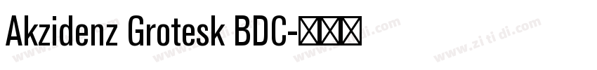 Akzidenz Grotesk BDC字体转换